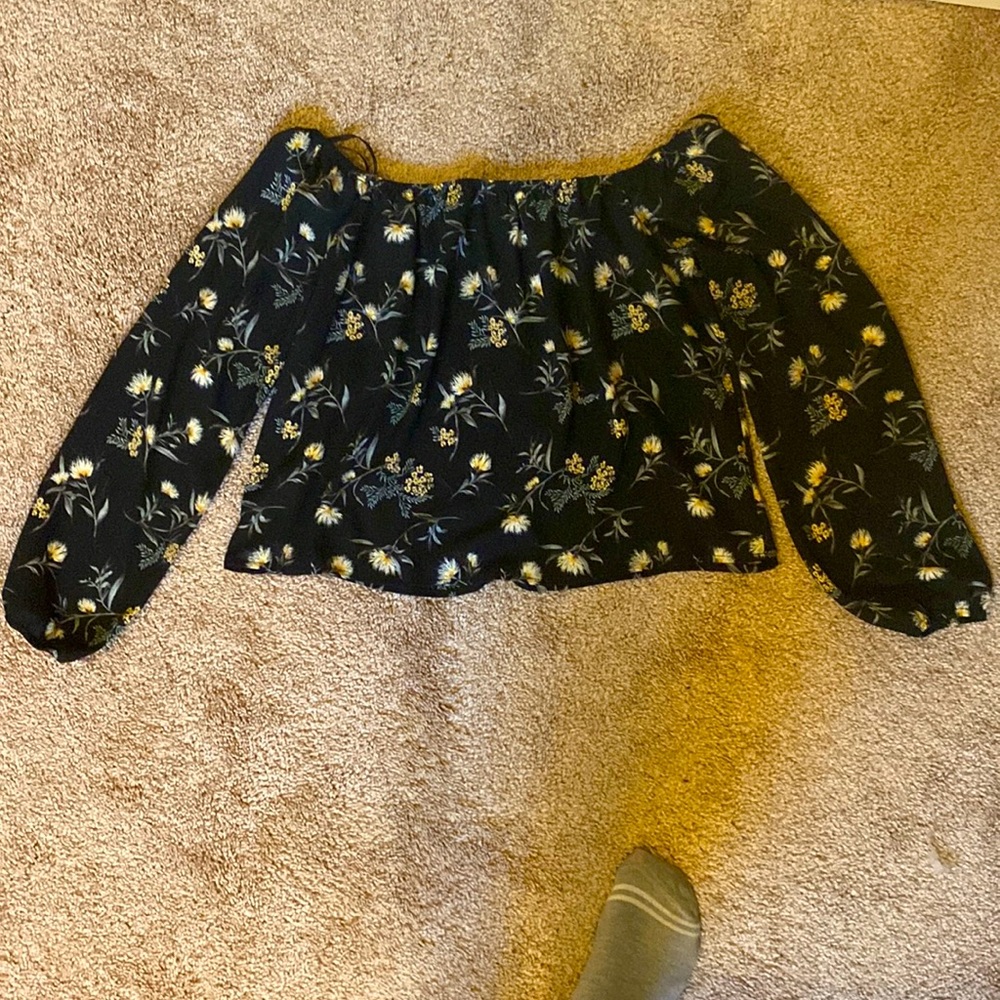 Shoulder Off Floral Top